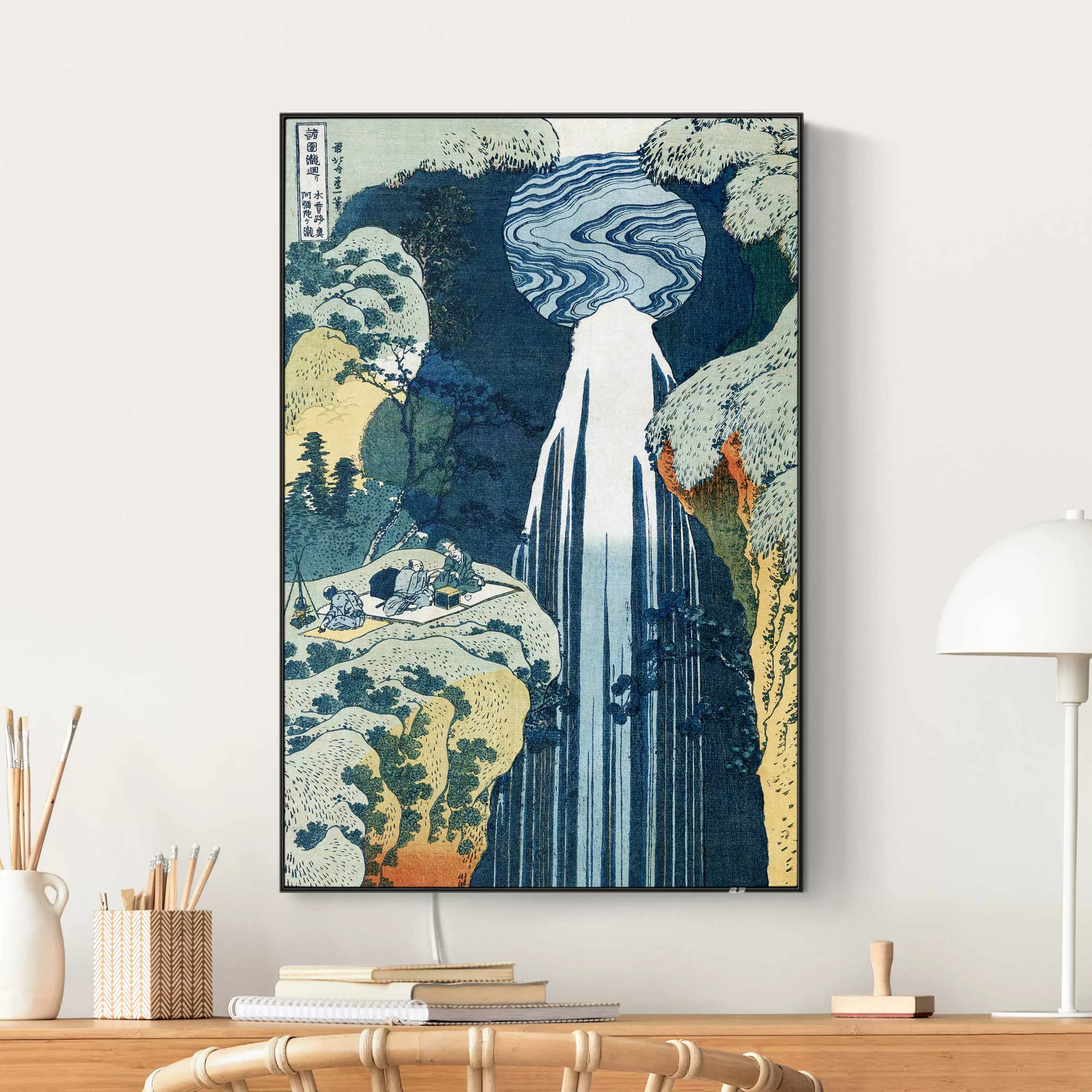 LED-Wechselbild Katsushika Hokusai - Der Wasserfall von Amida günstig online kaufen