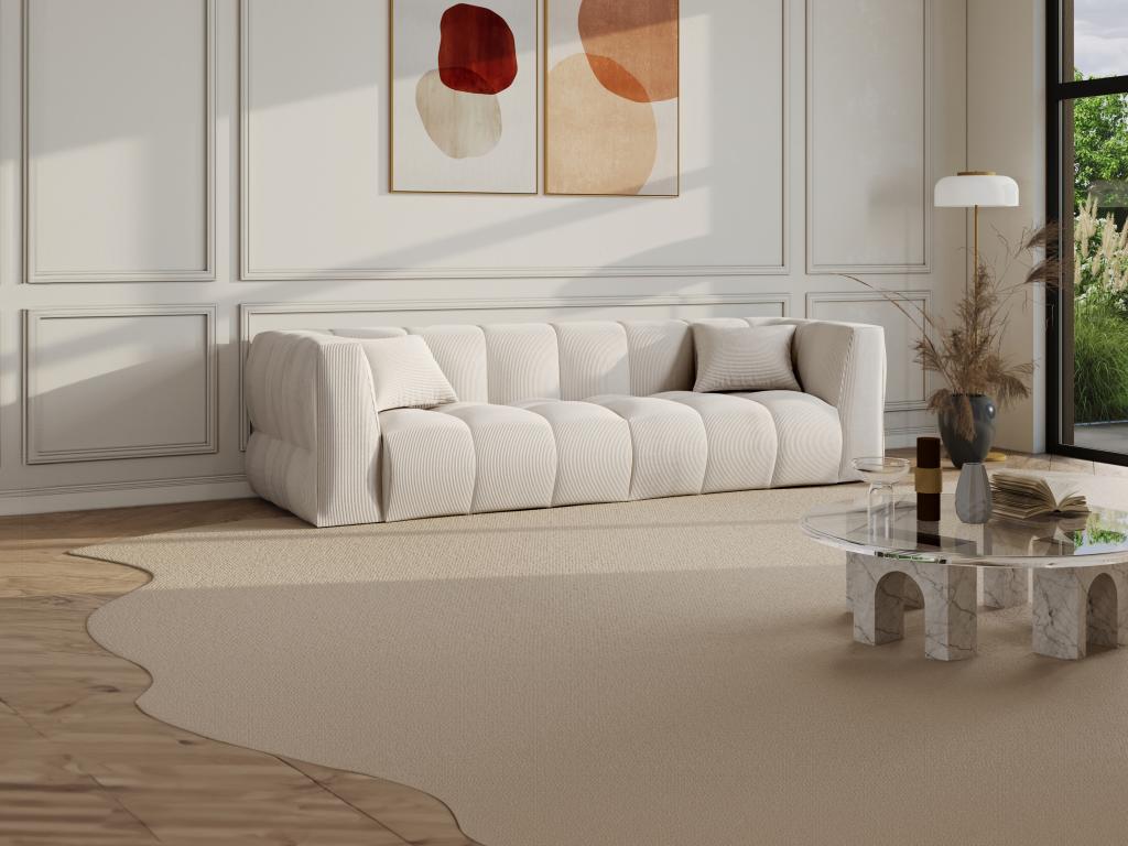 Sofa 4-Sitzer - Cord - Beige - NAEMIA von Maison Céphy günstig online kaufen