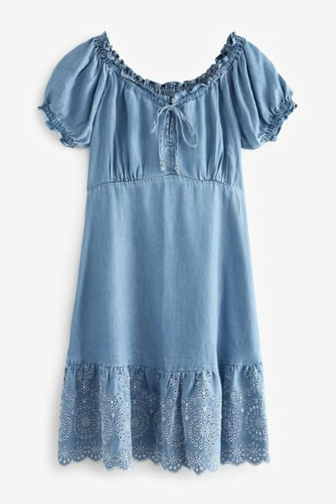 Next Sommerkleid Sommerkleid mit Lochstickerei aus Lyocell (1-tlg) günstig online kaufen