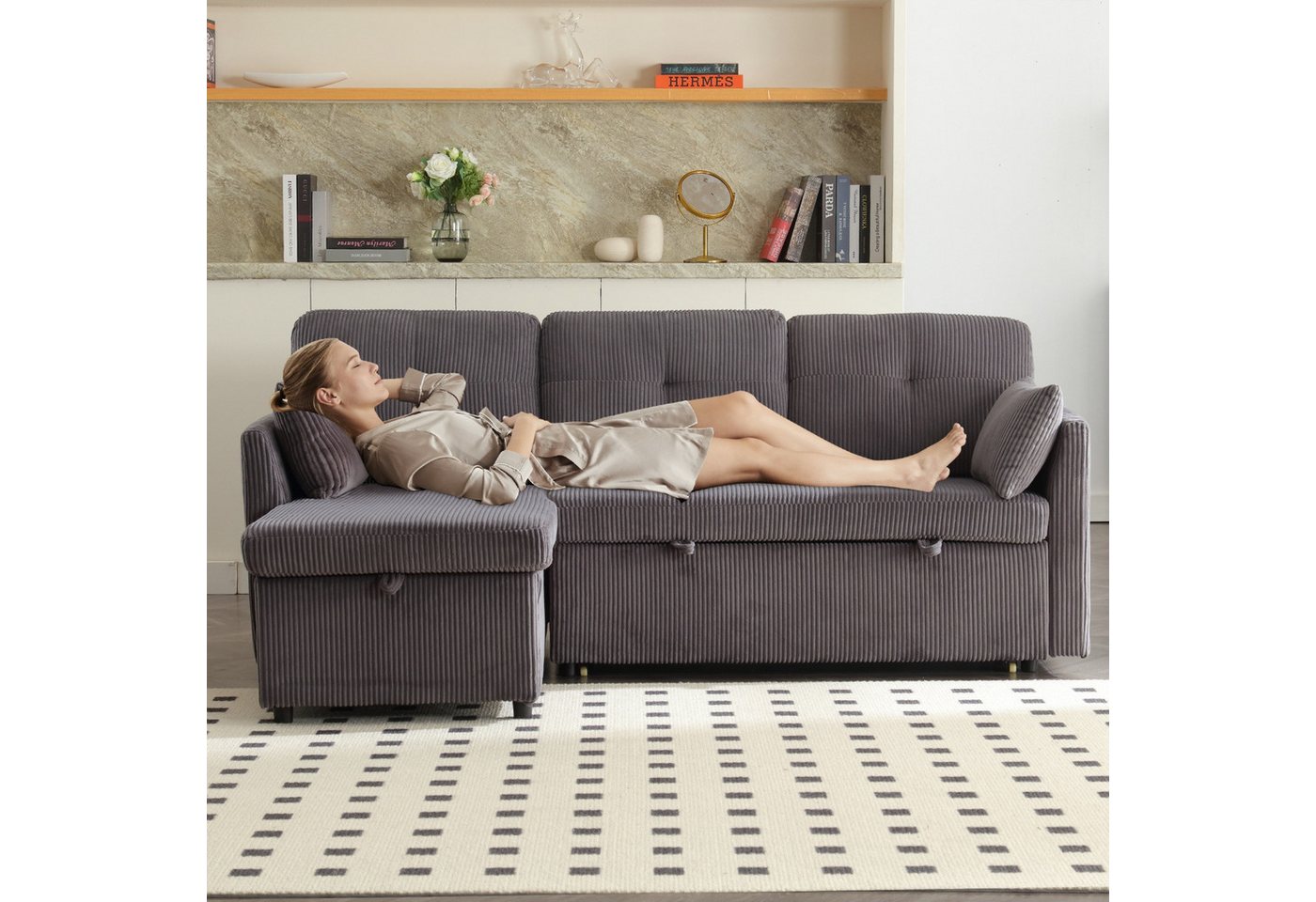 Fanttik Ecksofa Modulares L-Form Sofa, modulares Ecksofa für Wohnzimmer Sch günstig online kaufen