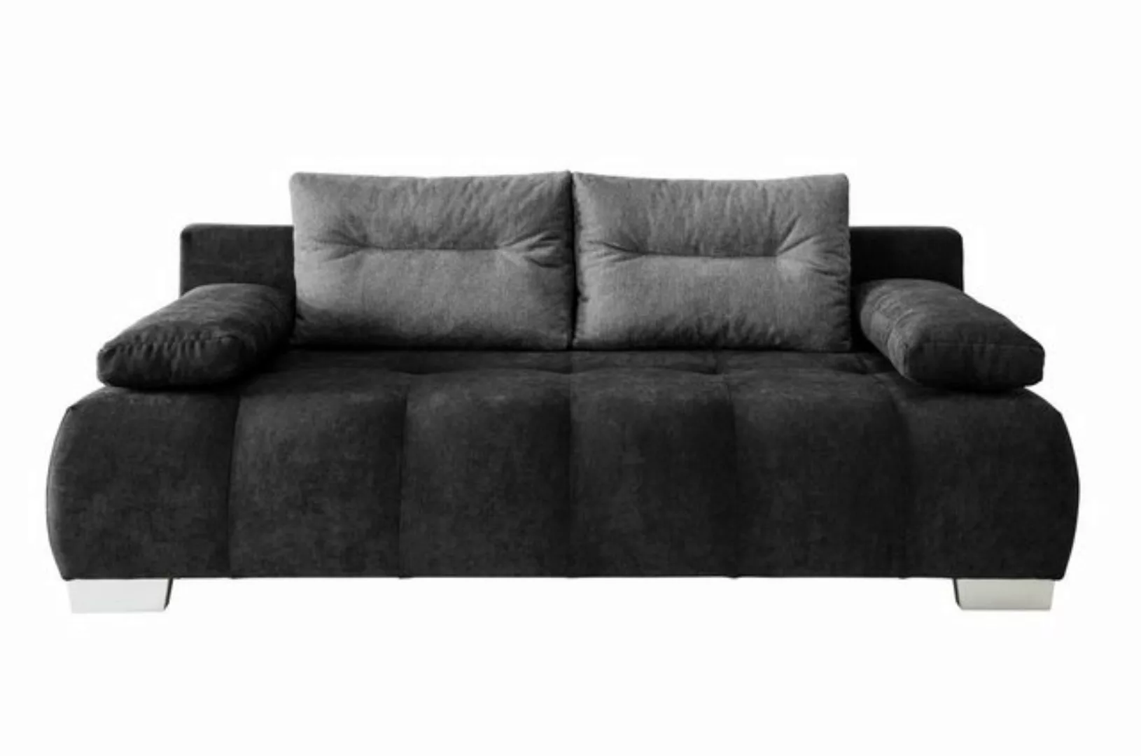 luma-home Schlafsofa 17210, mit Bettkasten 205 cm breit, attraktive Steppun günstig online kaufen