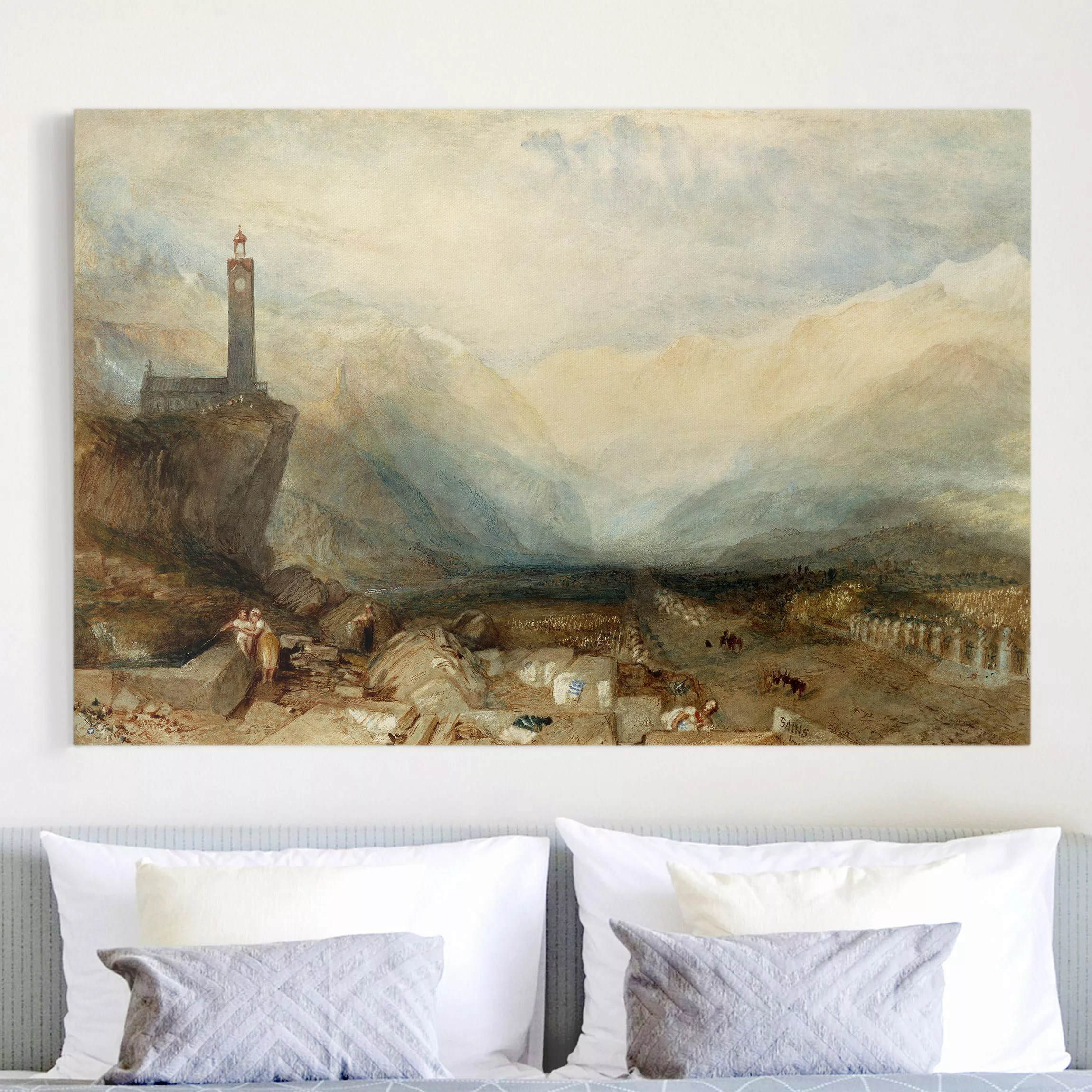 Leinwandbild Kunstdruck - Querformat William Turner - Splügenpass günstig online kaufen