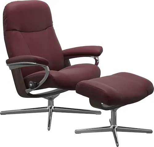 Stressless Fußhocker "Garda", mit Cross Base, Größe M & L, Holzakzent Wenge günstig online kaufen