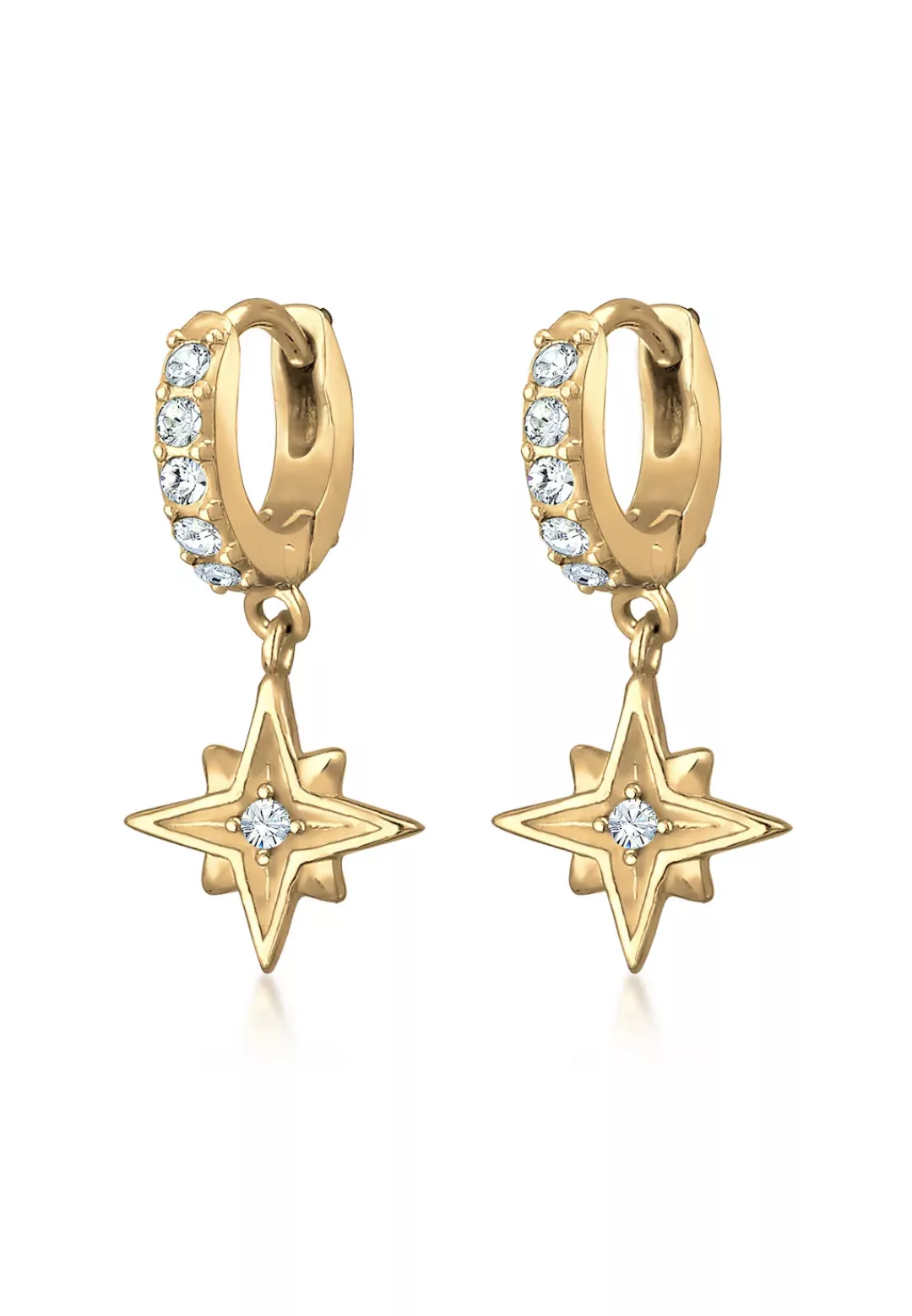 Elli Paar Creolen "Creole Astro Star Kristalle 925 Silber" günstig online kaufen