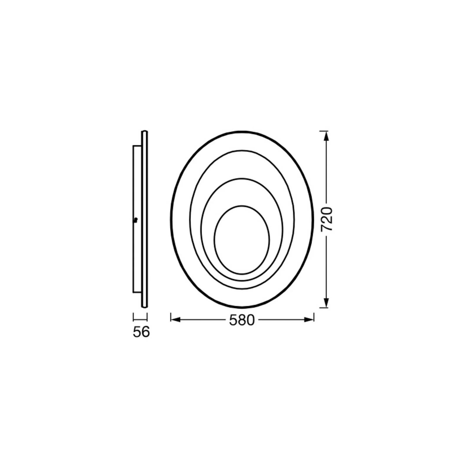 OSRAM LED-Deckenleuchte ORBIS SPIRAL OVAL, Ø 72 cm weiß 63 W günstig online kaufen