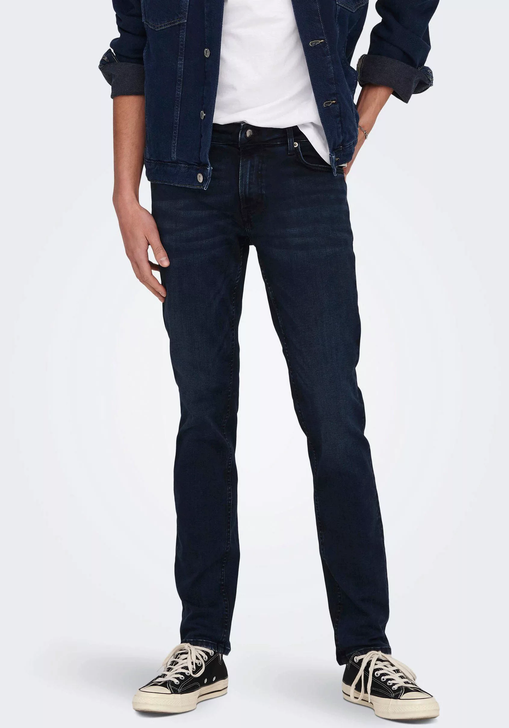 ONLY & SONS Slim-fit-Jeans "OS ONSLOOM SLIM BLUE GREY 40", mit Destroyed Ef günstig online kaufen