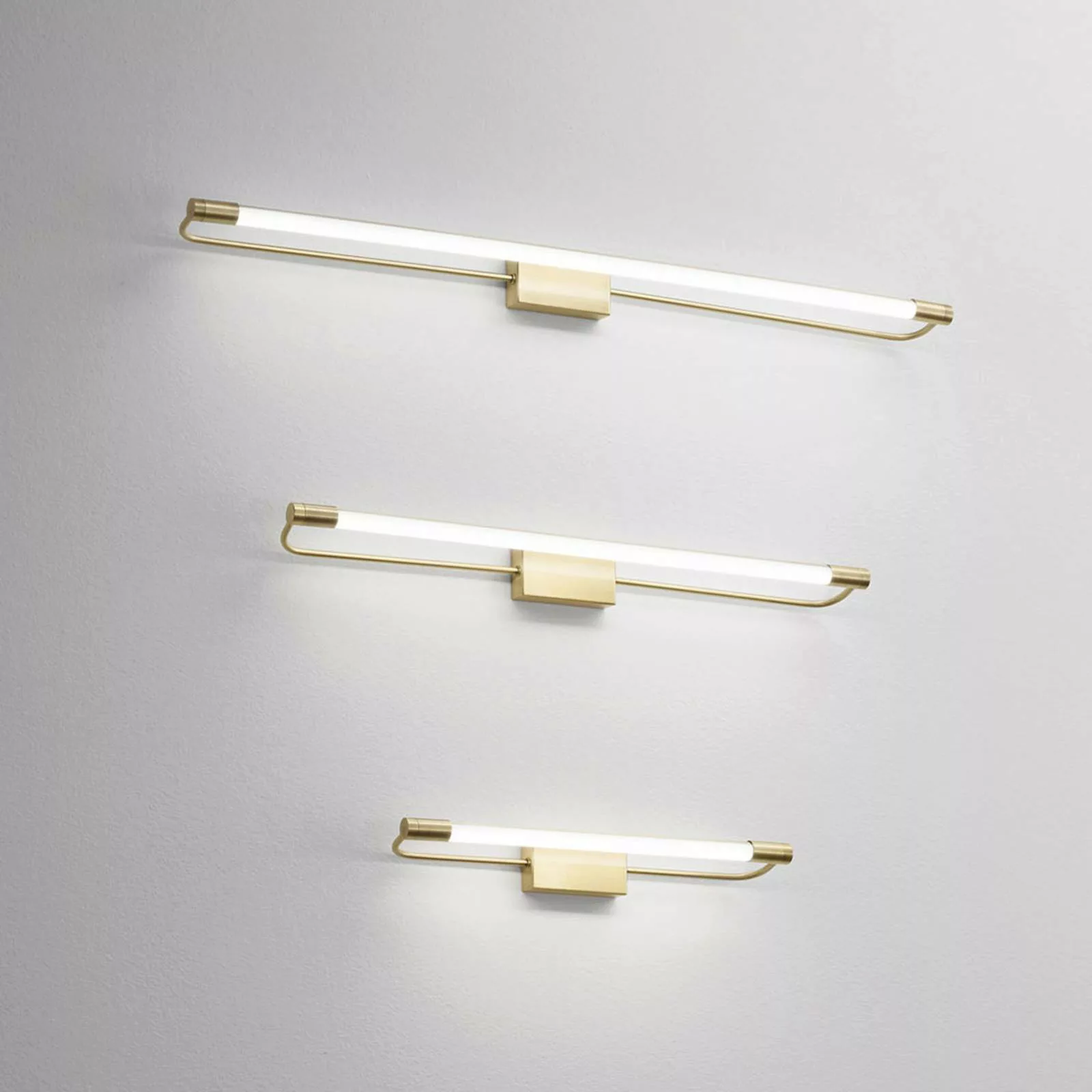 LED-Wandleuchte Rapallo, messing, IP44, 80 cm günstig online kaufen