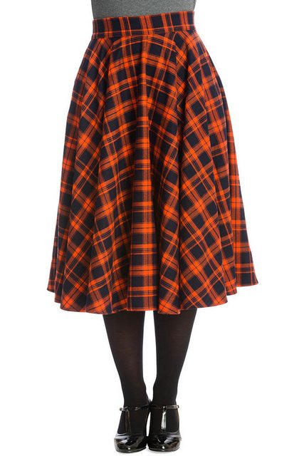 Banned A-Linien-Rock Miss Spook Swing Skirt Vintage Kariert A-Linie Rock 50 günstig online kaufen