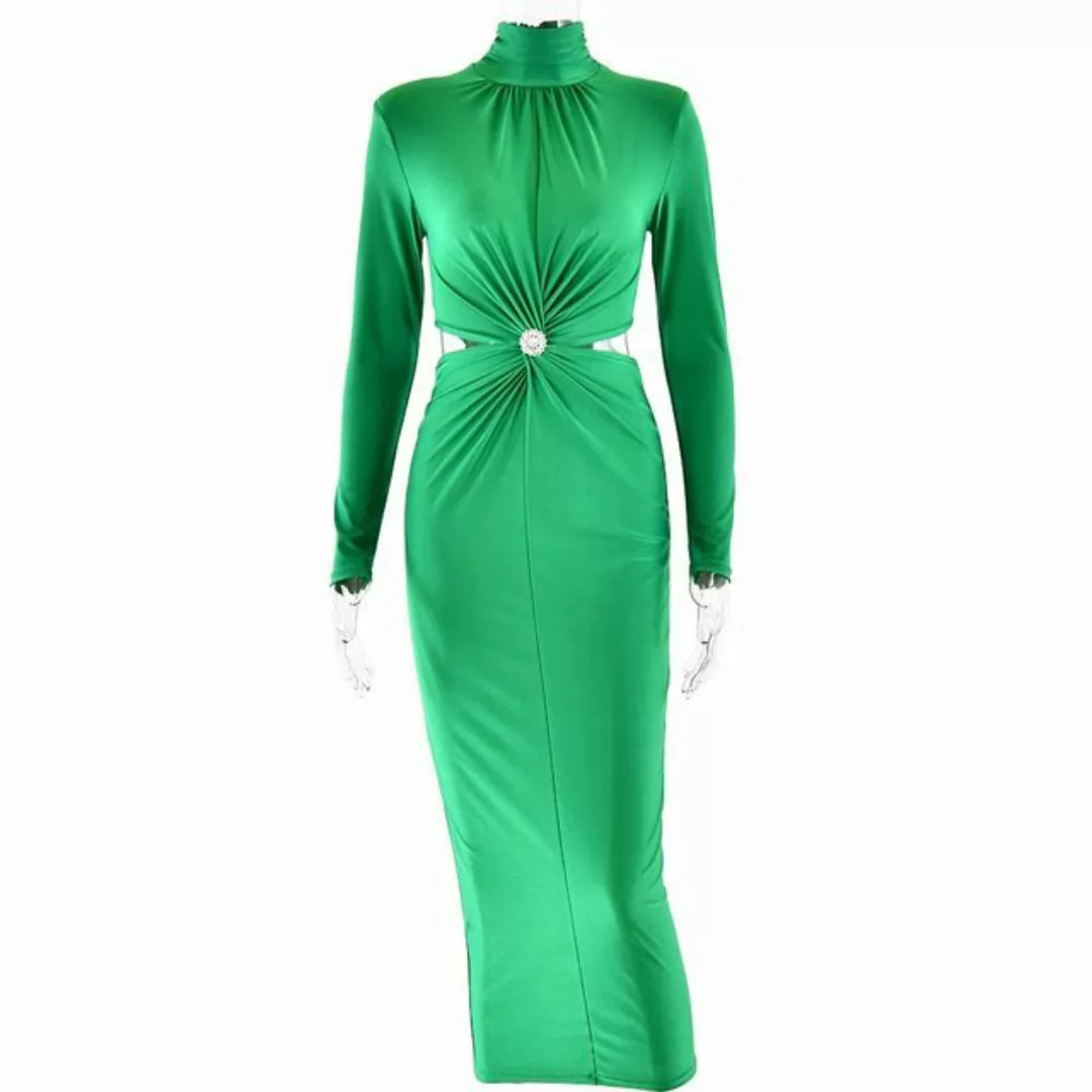 jalleria Dirndl Langes Kleid, schlichtes Kleid mit mittlerem Stehkragen günstig online kaufen