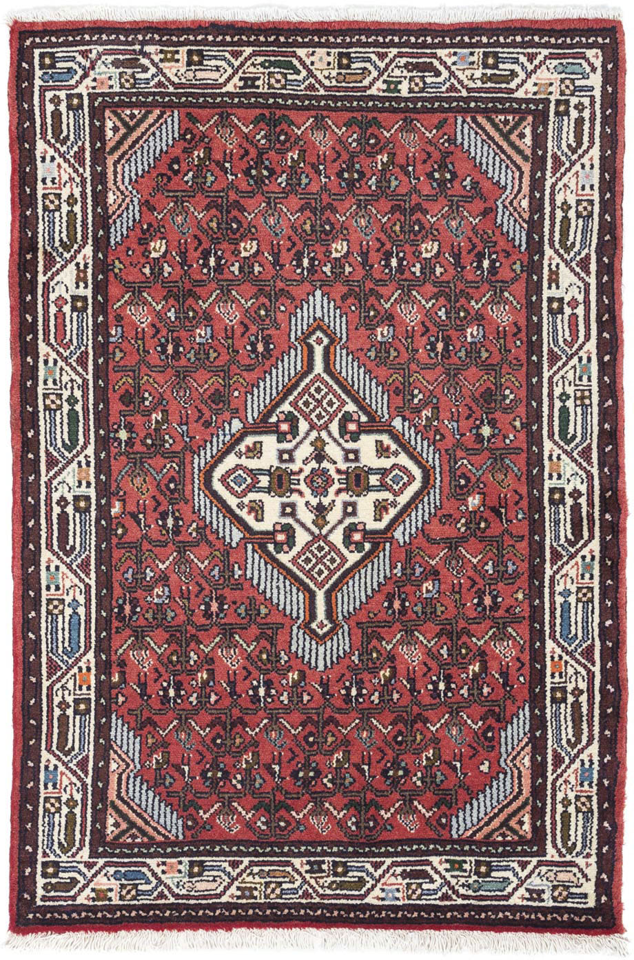 morgenland Wollteppich »Hosseinabad Medaillon Beige 125 x 80 cm«, rechtecki günstig online kaufen