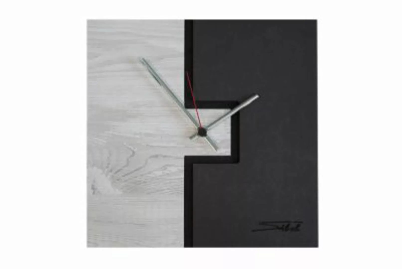 SIBAL Design.Home "Wanduhr Uhr ""Divergent"" (30cm Durchmesser)" weiß-kombi günstig online kaufen