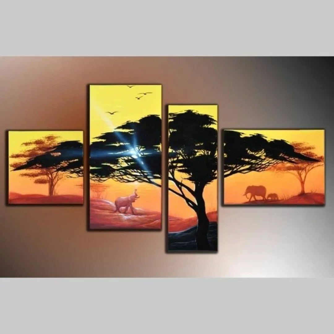 4 Leinwandbilder AFRIKA Baum (16) 120 x 70cm Handgemalt günstig online kaufen