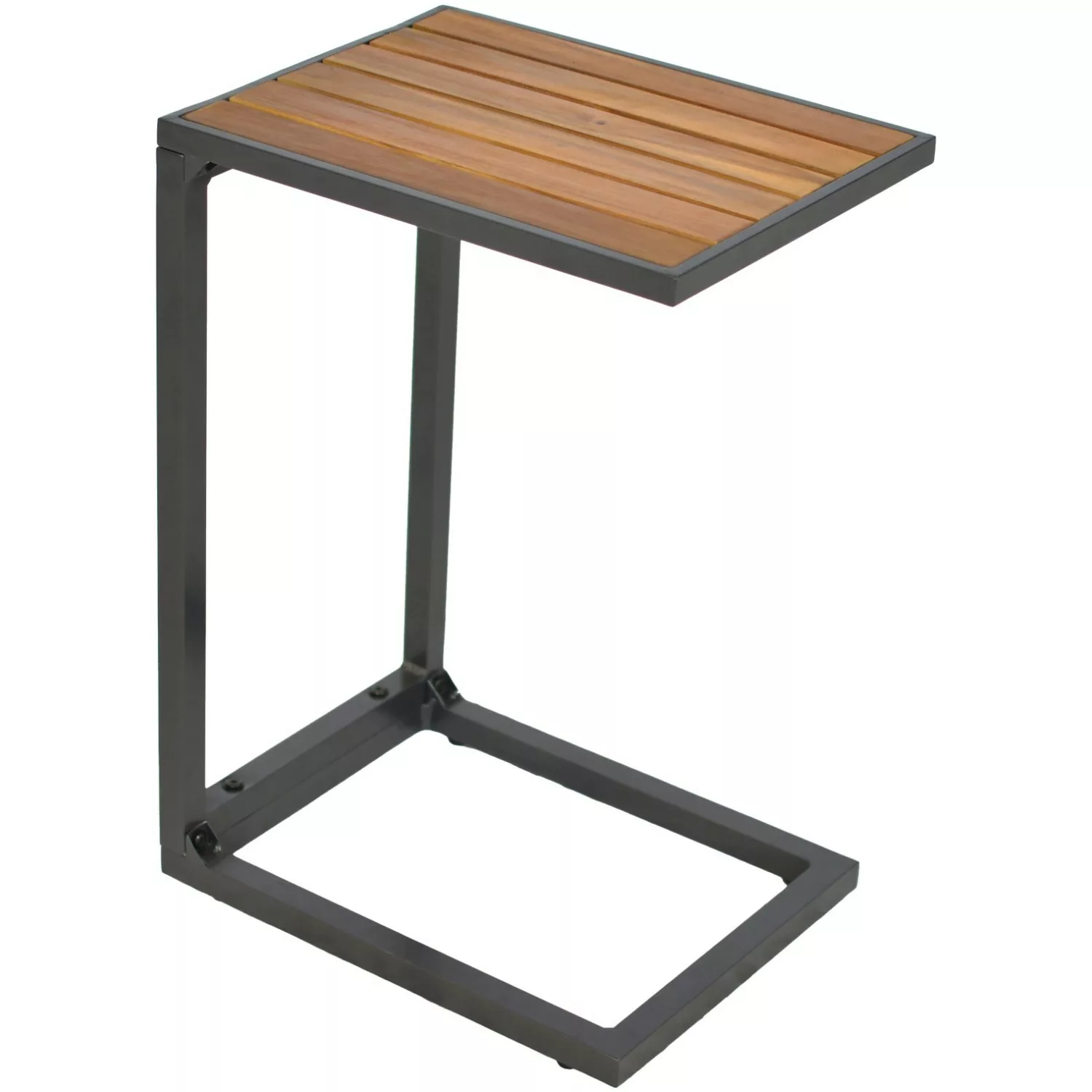 Merxx Gartentisch Cee Beistelltisch 42 cm x 32 cm x 62 cm Grafit-Natur günstig online kaufen