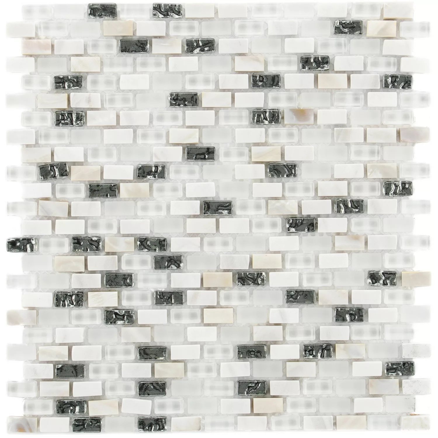 Mosaik Glas & Stein 5th Avenue White Mix Seashell 28,5 cm x 28,5 cm günstig online kaufen