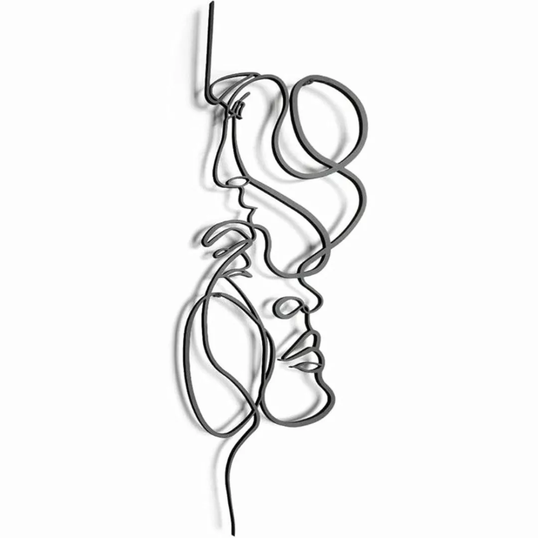 NUODWELL Wanddekoobjekt Gesichter Line Art Wanddeko,Abstraktes günstig online kaufen