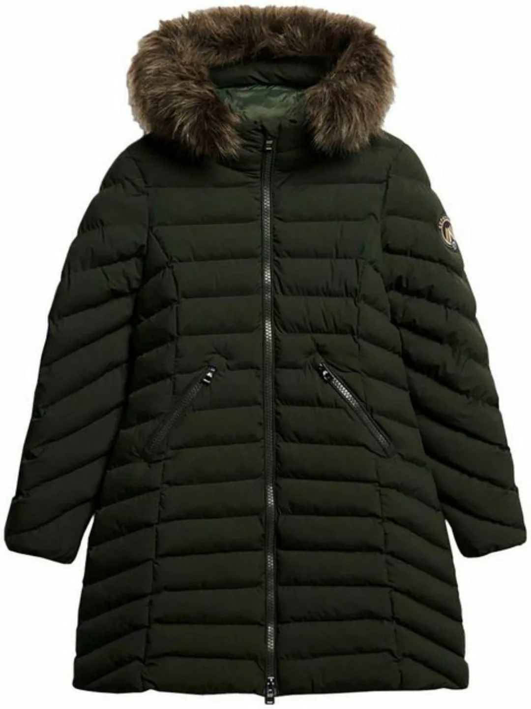 Superdry Steppjacke FUJI FAUX FUR HOOD MID LENGTH günstig online kaufen