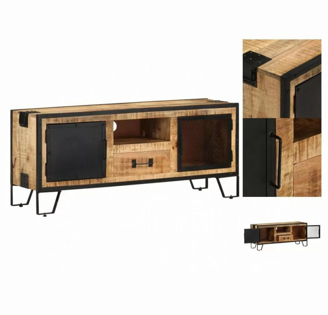 vidaXL TV-Schrank TV-Schrank 110x31x46 cm Raues Mangoholz Lowboard günstig online kaufen