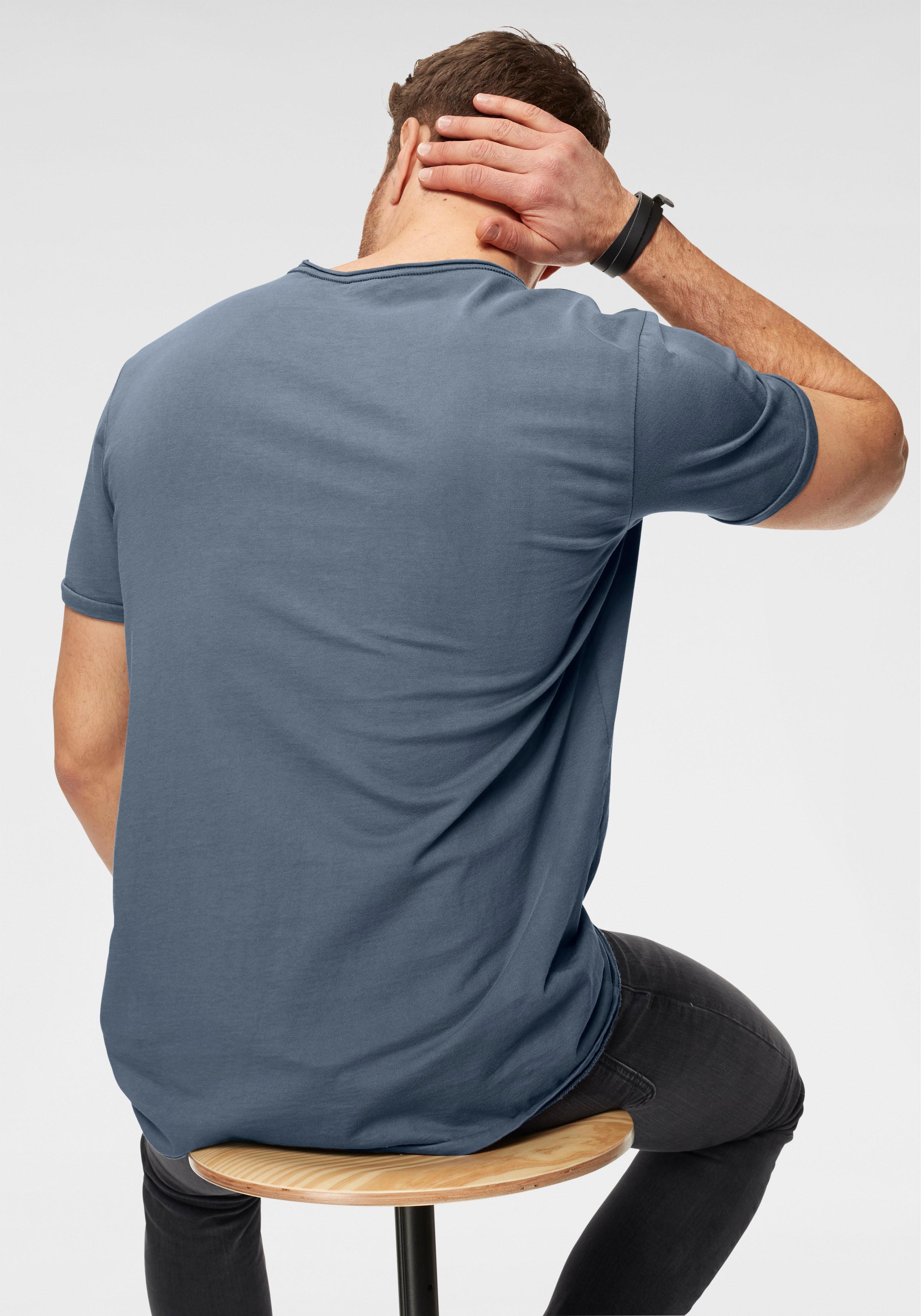 PME LEGEND T-Shirt, eingefasster Rundhalsausschnitt mit Rollkante günstig online kaufen