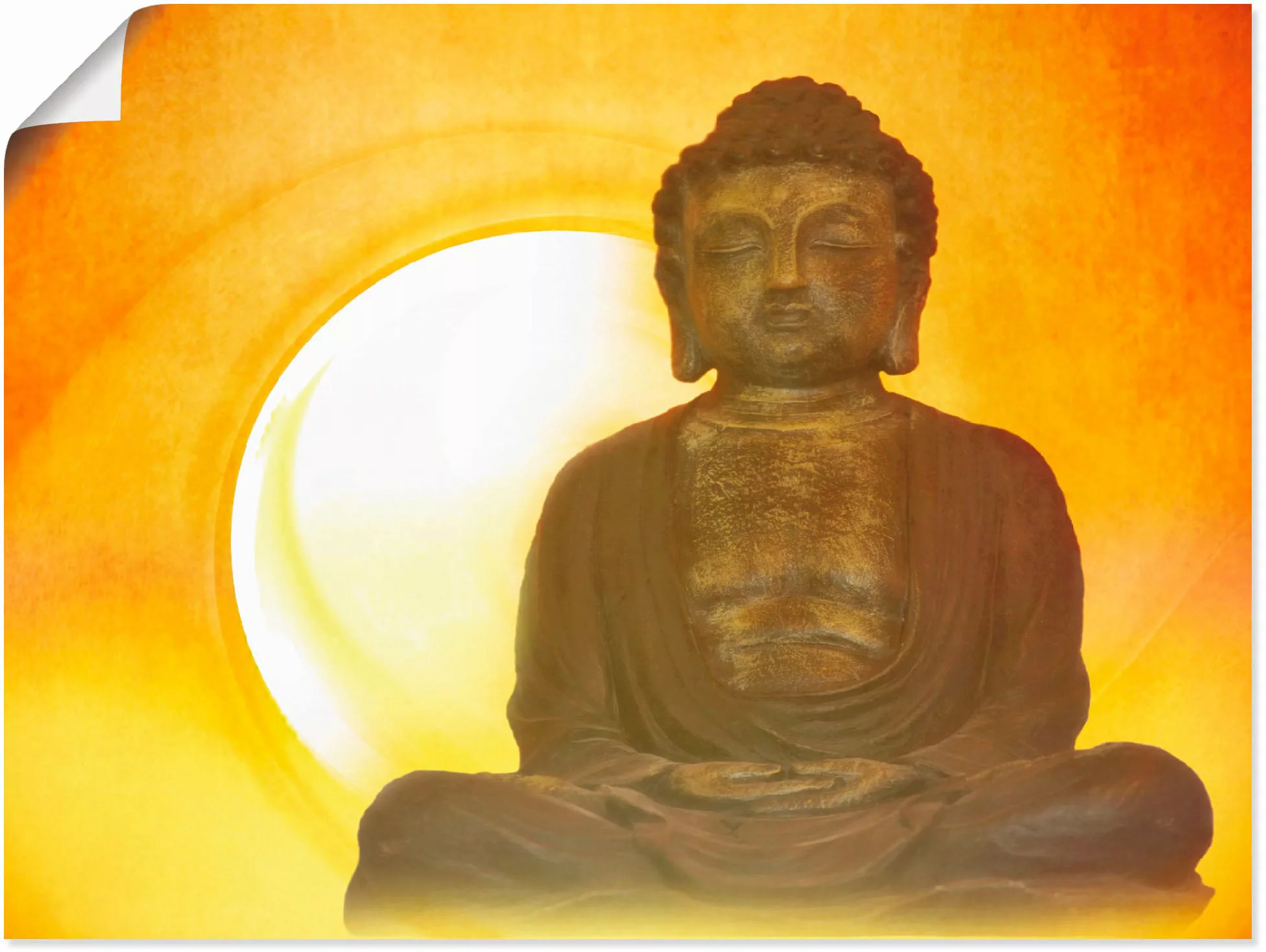 Artland Wandbild "Buddha 2", Religion, (1 St.), als Leinwandbild, Poster, W günstig online kaufen