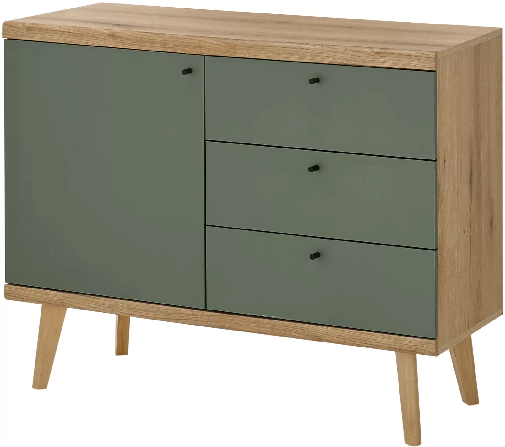 INOSIGN Sideboard "MAVAS", in moderner Trendfarbe, Griffe aus Metall (Schwa günstig online kaufen