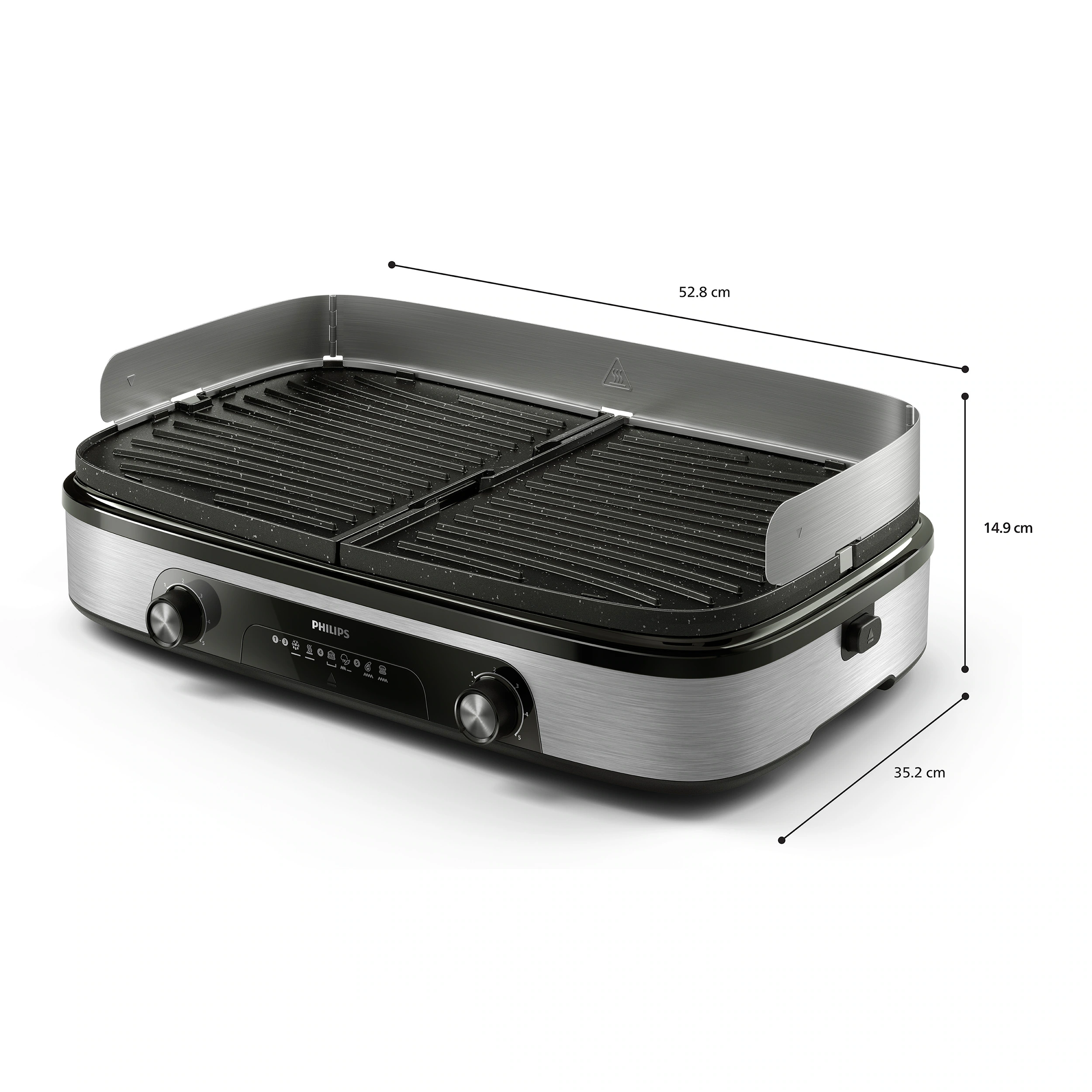 Philips Tischgrill "HD6222/90 5000 Series, 2 Heizzonen, wendbare Platten", günstig online kaufen