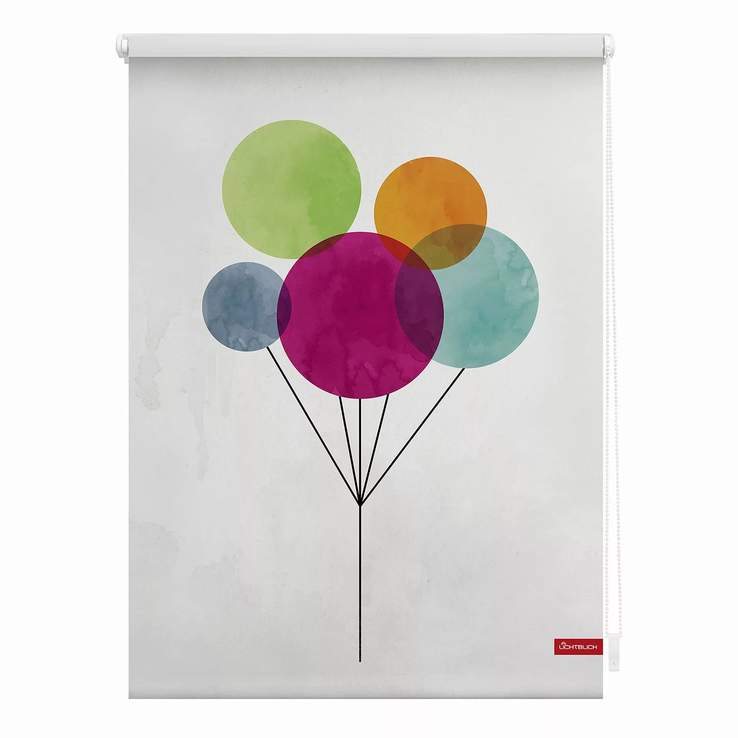 home24 Lichtblick Rollo Ballon 120x150 cm (BxH) Mehrfarbig Webstoff günstig online kaufen