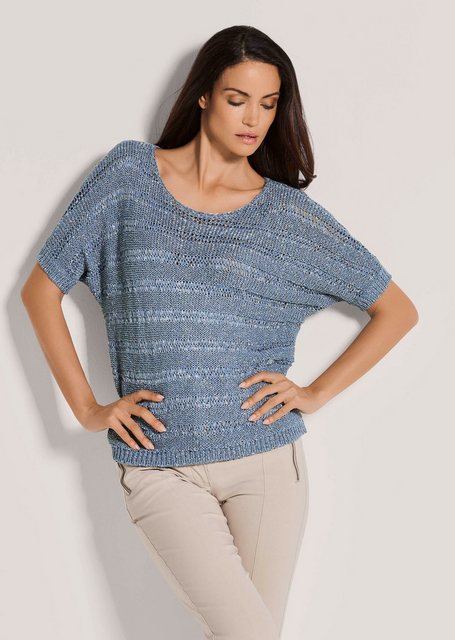 MADELEINE Strickpullover Bändchen-Pullover mit Glanz-Effekt günstig online kaufen