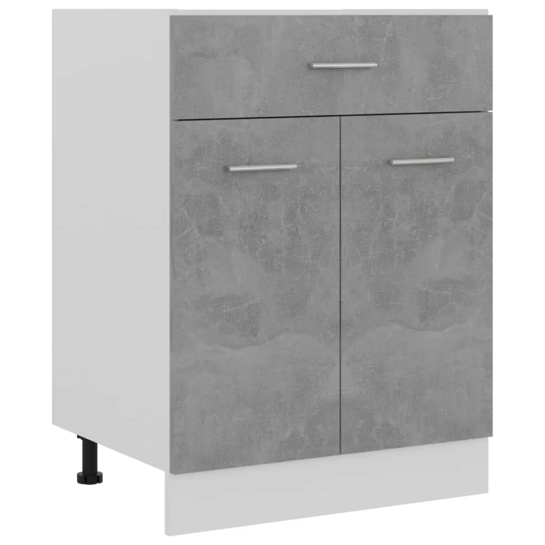 Schubunterschrank Betongrau 60x46x81,5 Cm Spanplatte günstig online kaufen