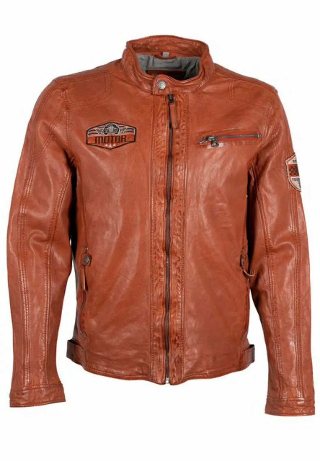 Gipsy by Mauritius Lederjacke Biker GMRydoz - burned orange günstig online kaufen