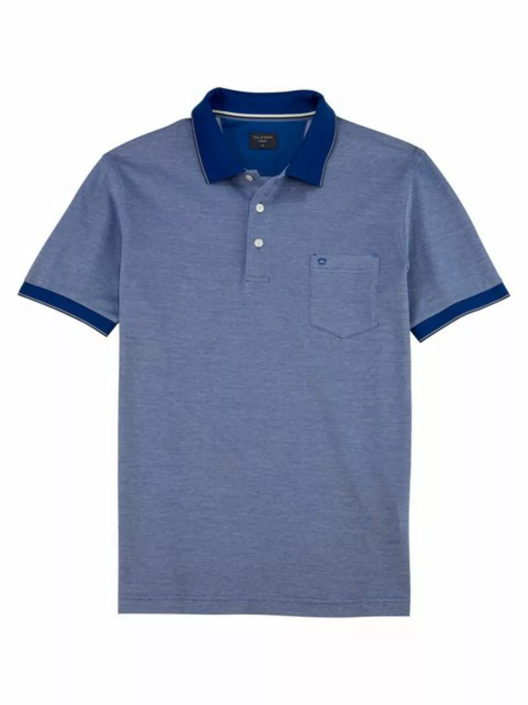 OLYMP Poloshirt Casual Two-Tone Piqué, Seitenschlitzen im Saum günstig online kaufen