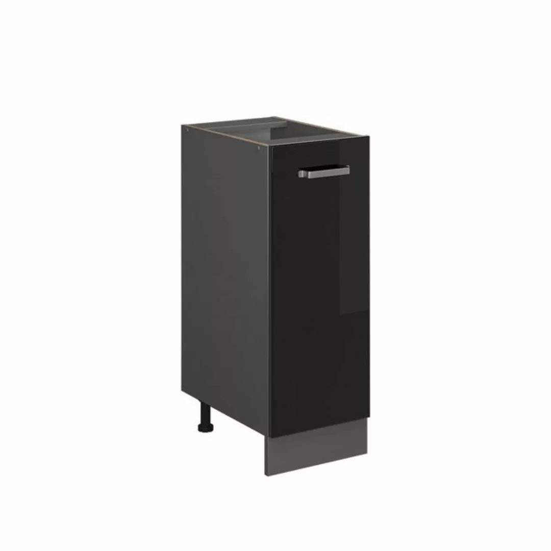 Vicco Apothekerschrank R-Line, Schwarz Hochglanz/Anthrazit, 30 cm, AP Eiche günstig online kaufen