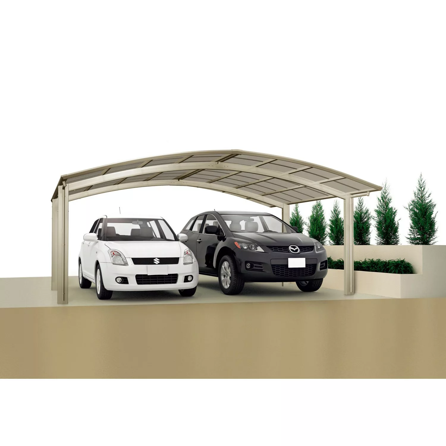 Ximax Carport Portoforte-60 M-Ausführung Edelstahl-Look günstig online kaufen