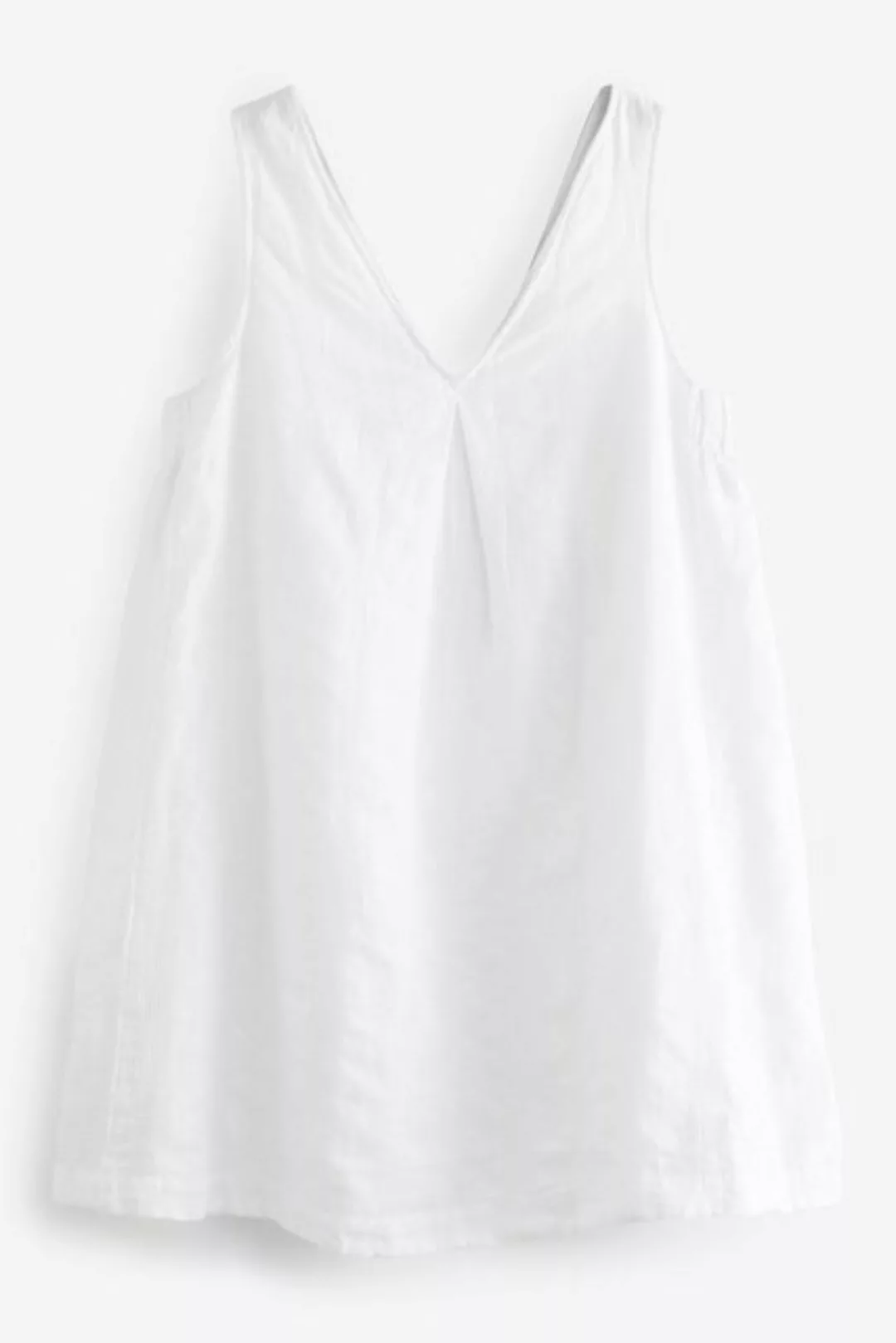 Next Sommerkleid Minikleid aus Leinenmischung mit V-Ausschnitt (1-tlg) günstig online kaufen