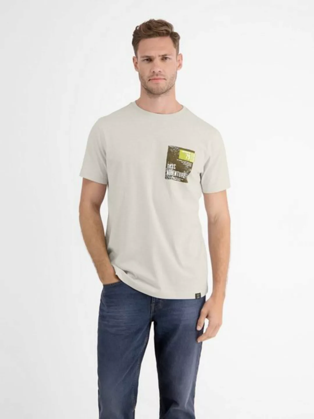 LERROS T-Shirt "LERROS O-Neck T-Shirt, Brustprint" günstig online kaufen