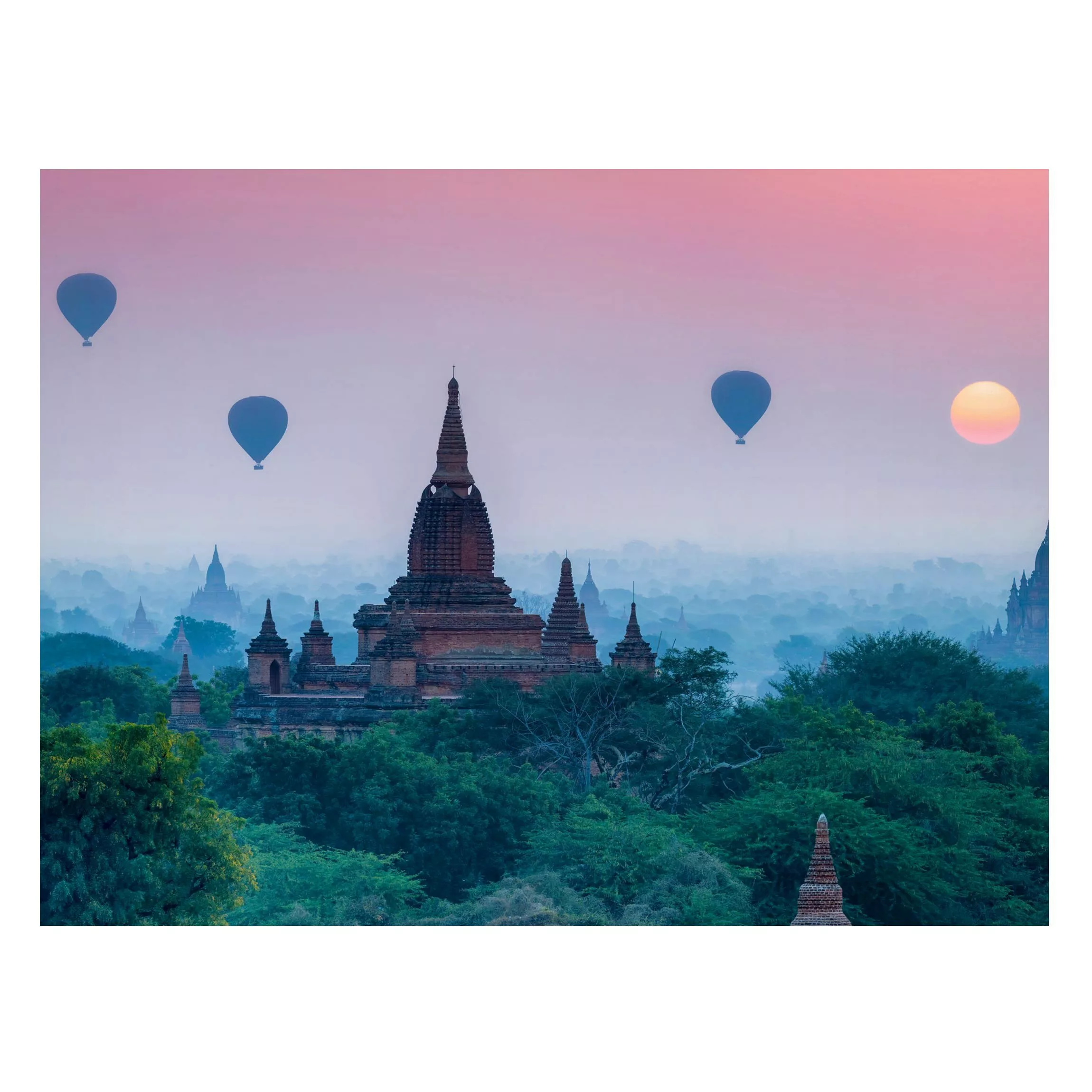 Magnettafel Heißluftballons über Tempelanlage günstig online kaufen