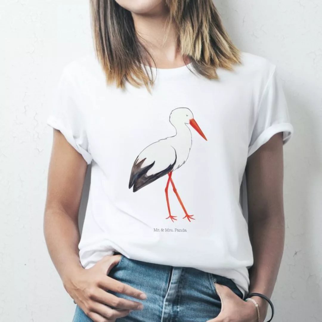 T-Shirt Storch - Weiß - T-Shirt, Shirt (1-tlg) günstig online kaufen