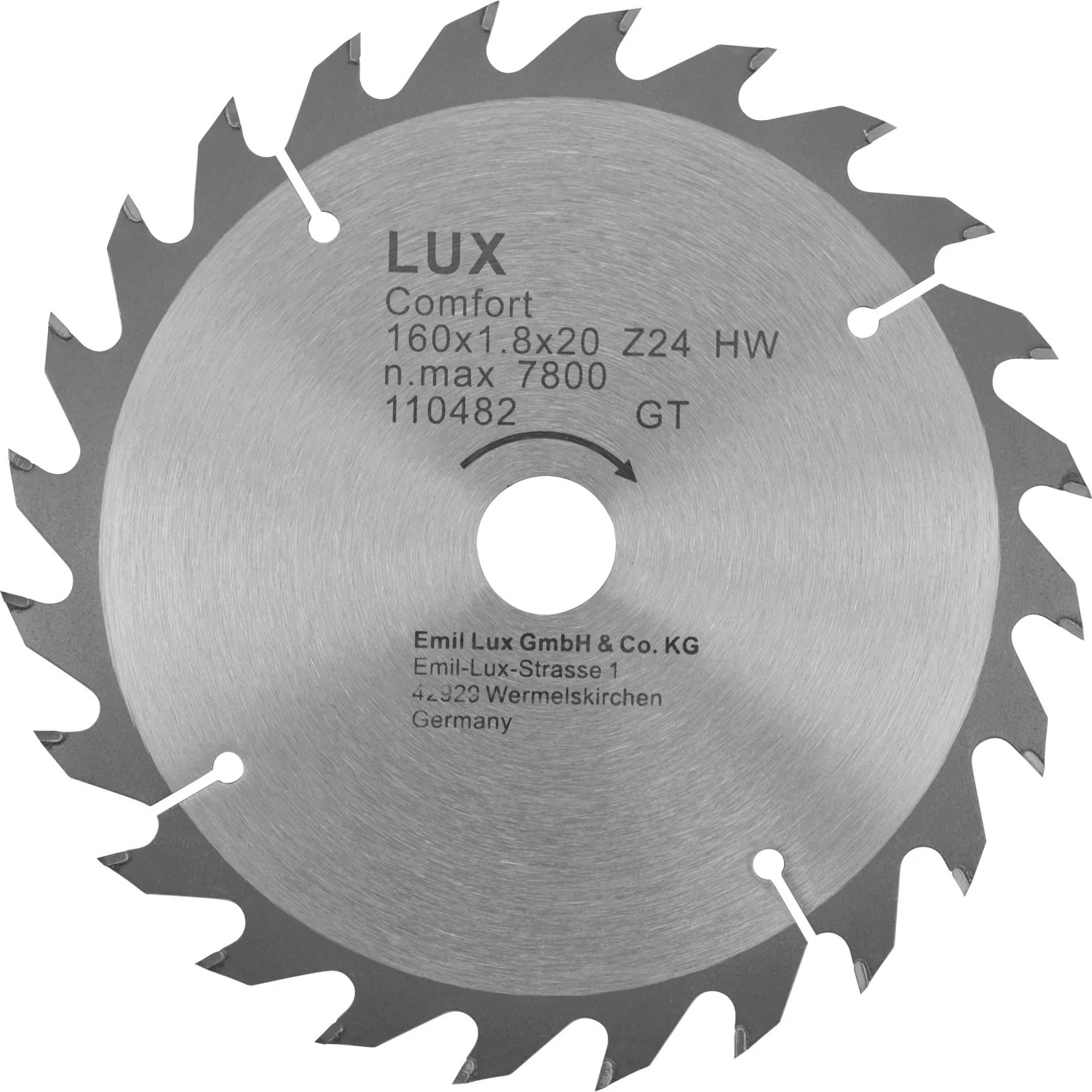 LUX HM-Kreissägeblatt 160 mm x 20 mm 24 Z günstig online kaufen