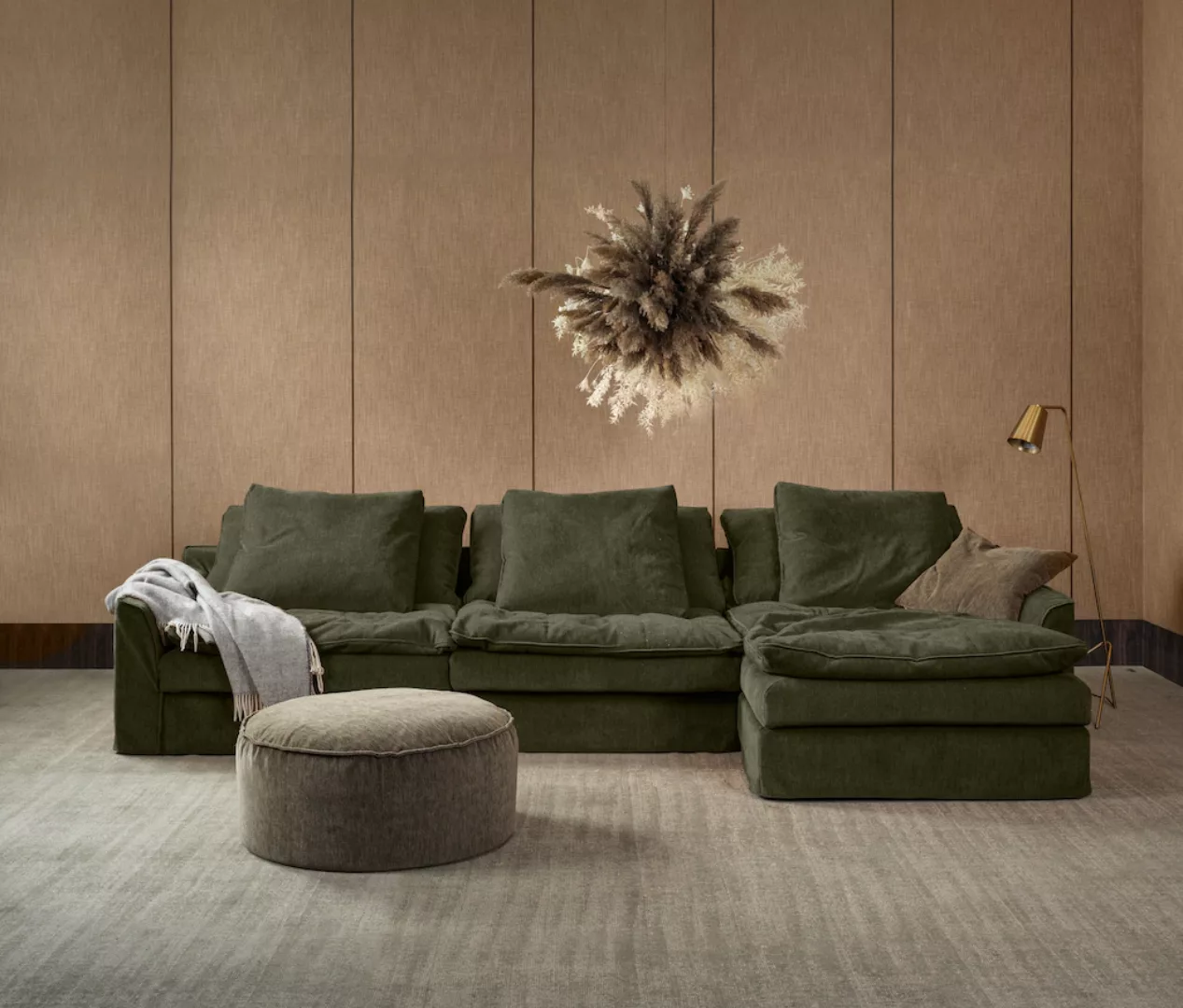 furninova Big-Sofa "Sake", mit 6 Kissen, abnehmbarer Hussenbezug, Kissen mi günstig online kaufen