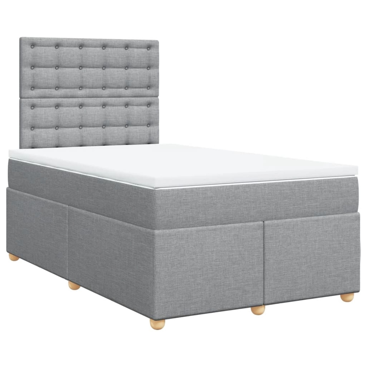 vidaXL Boxspringbett mit Matratze Hellgrau 120x200 cm Stoff2102215 günstig online kaufen