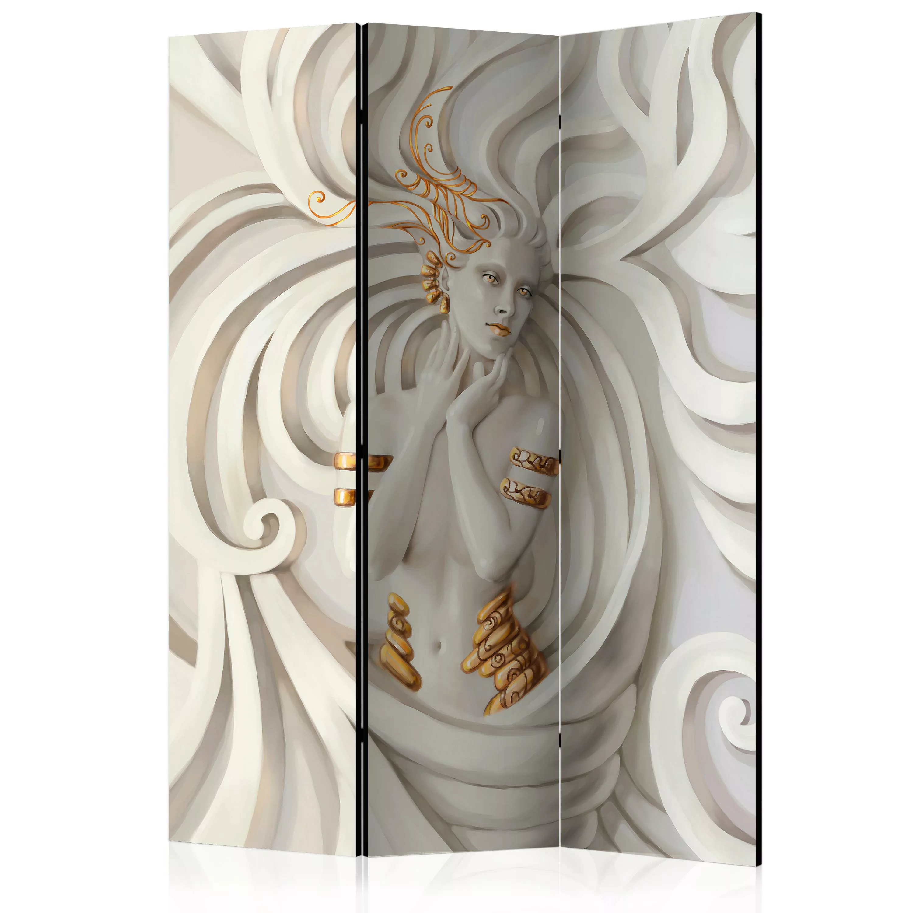 3-teiliges Paravent - Goddess In Gold [room Dividers] günstig online kaufen