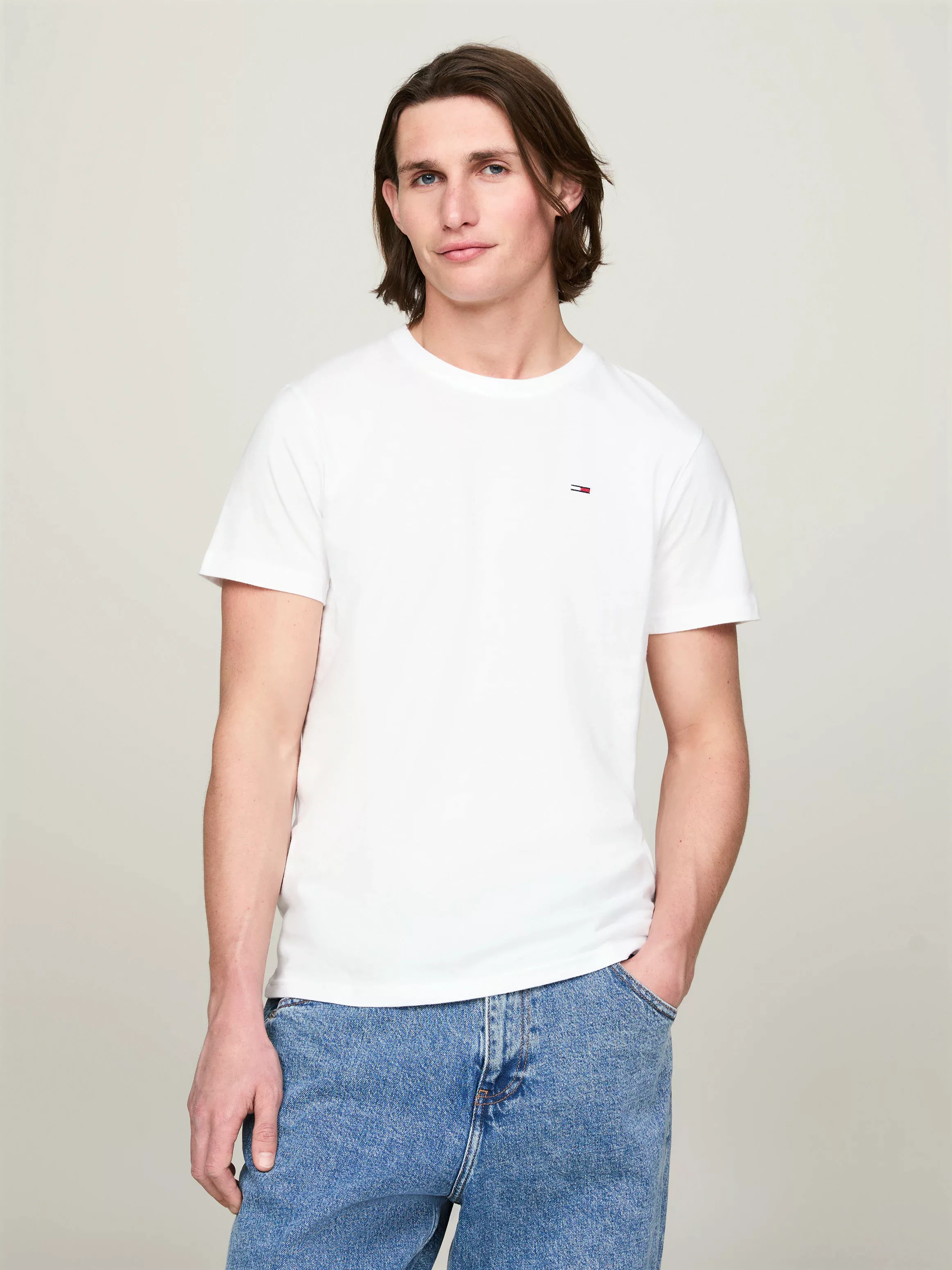 Tommy Jeans Plus T-Shirt "TJM XSLIM 2PACK JERSEY TEE EXT", Markenstickerei günstig online kaufen
