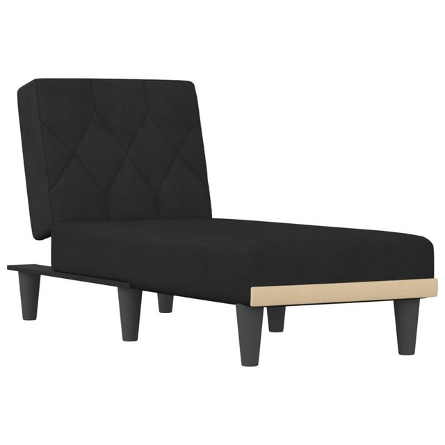 vidaXL Chaiselongue Chaiselongue Schwarz Samt, 1 Teile günstig online kaufen