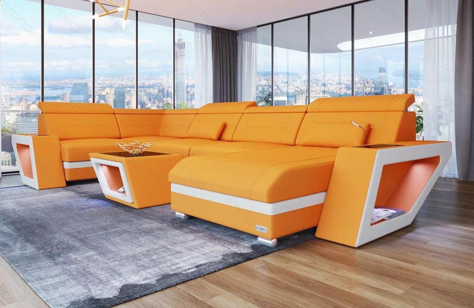 Sofa Dreams Wohnlandschaft Stoff Couch Stoffsofa Catania U Form Polstersofa günstig online kaufen