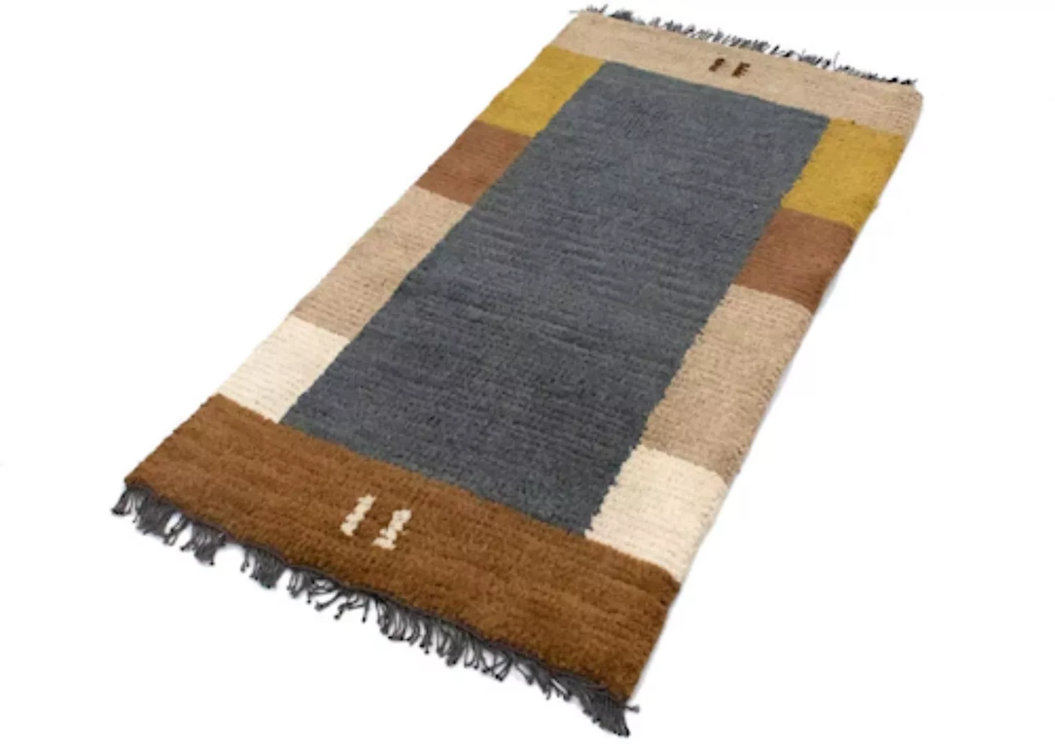 morgenland Wollteppich »Nepal Teppich handgeknüpft grau«, rechteckig günstig online kaufen