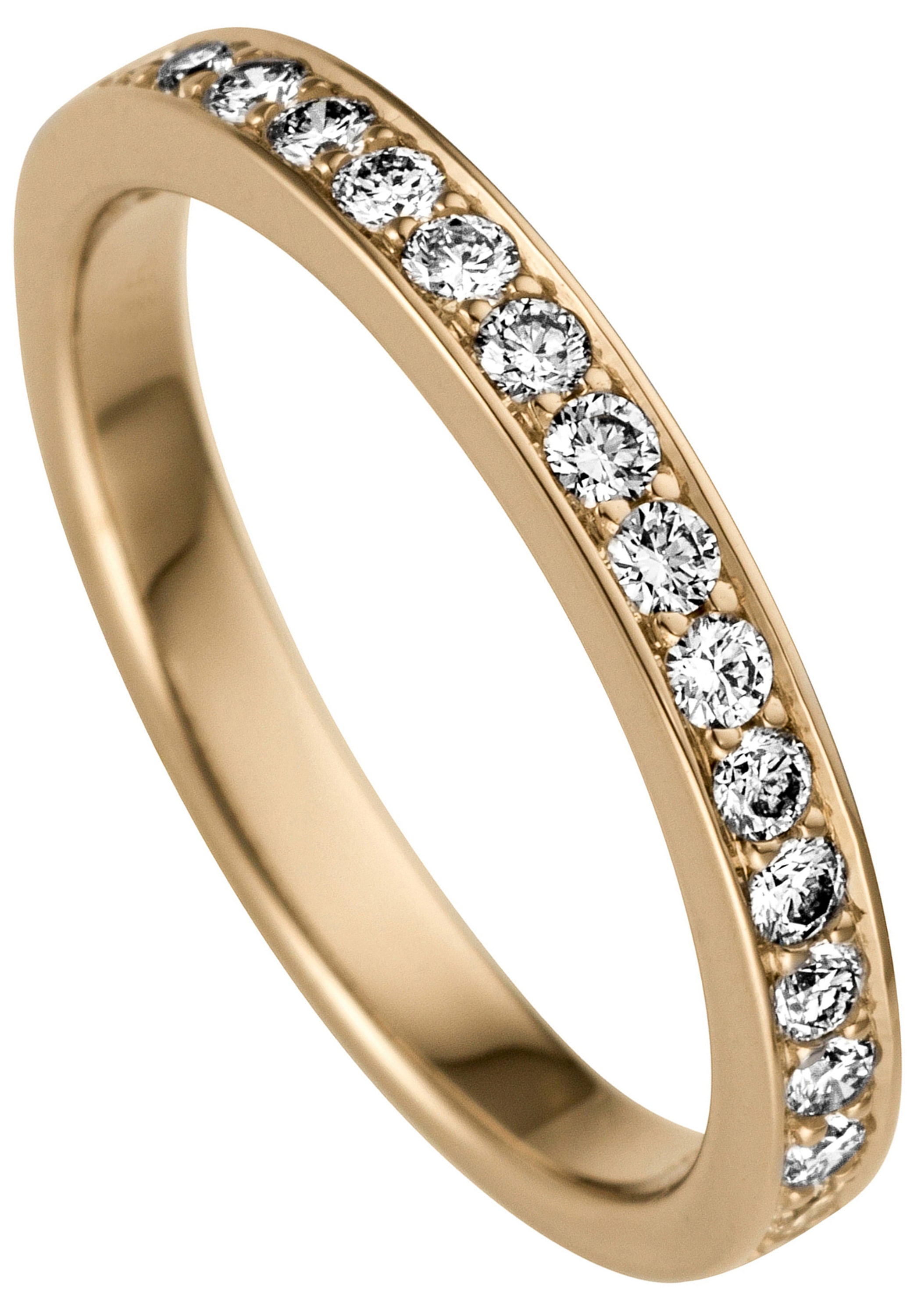 JOBO Fingerring "Ring mit 17 Diamanten", 585 Gold günstig online kaufen