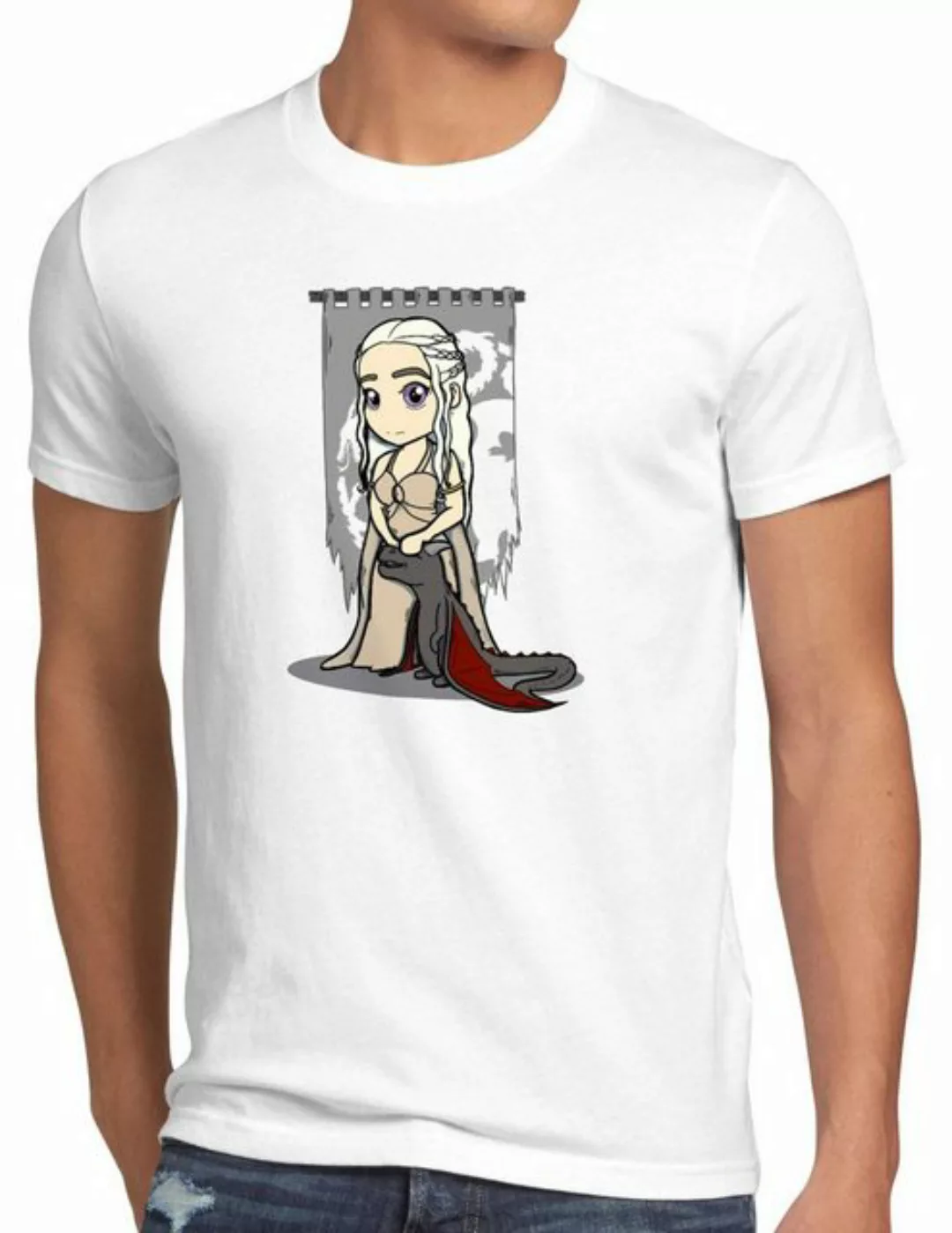 style3 Print-Shirt Herren T-Shirt Mutter der Drachen chibi daenerys targary günstig online kaufen