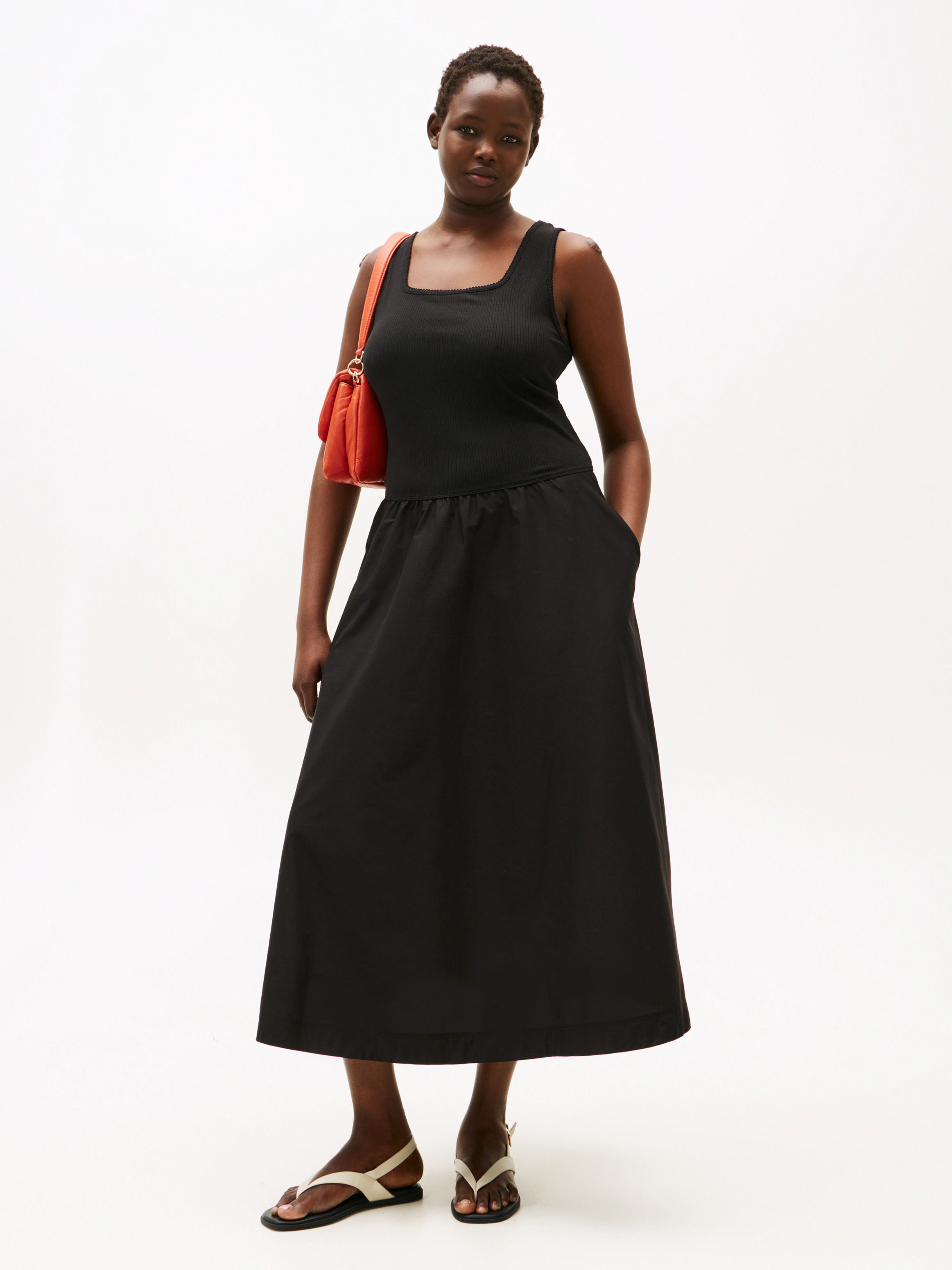 Tommy Hilfiger Curve Sommerkleid "CRV 5X2 RIB MIDI MIX F&F DRS" günstig online kaufen