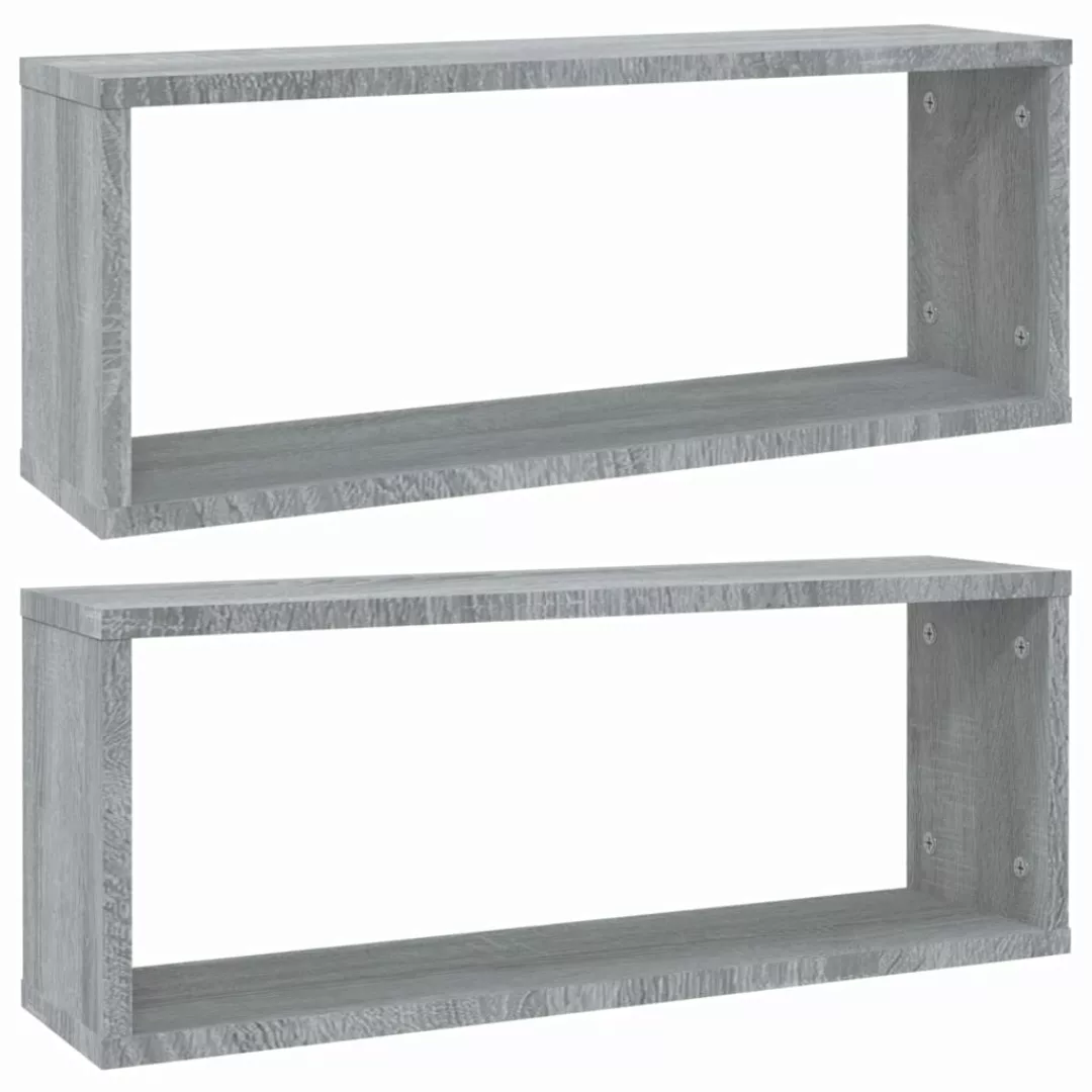 Vidaxl Würfelregale 2 Stk. Grau Sonoma 60x15x23 Cm Holzwerkstoff günstig online kaufen