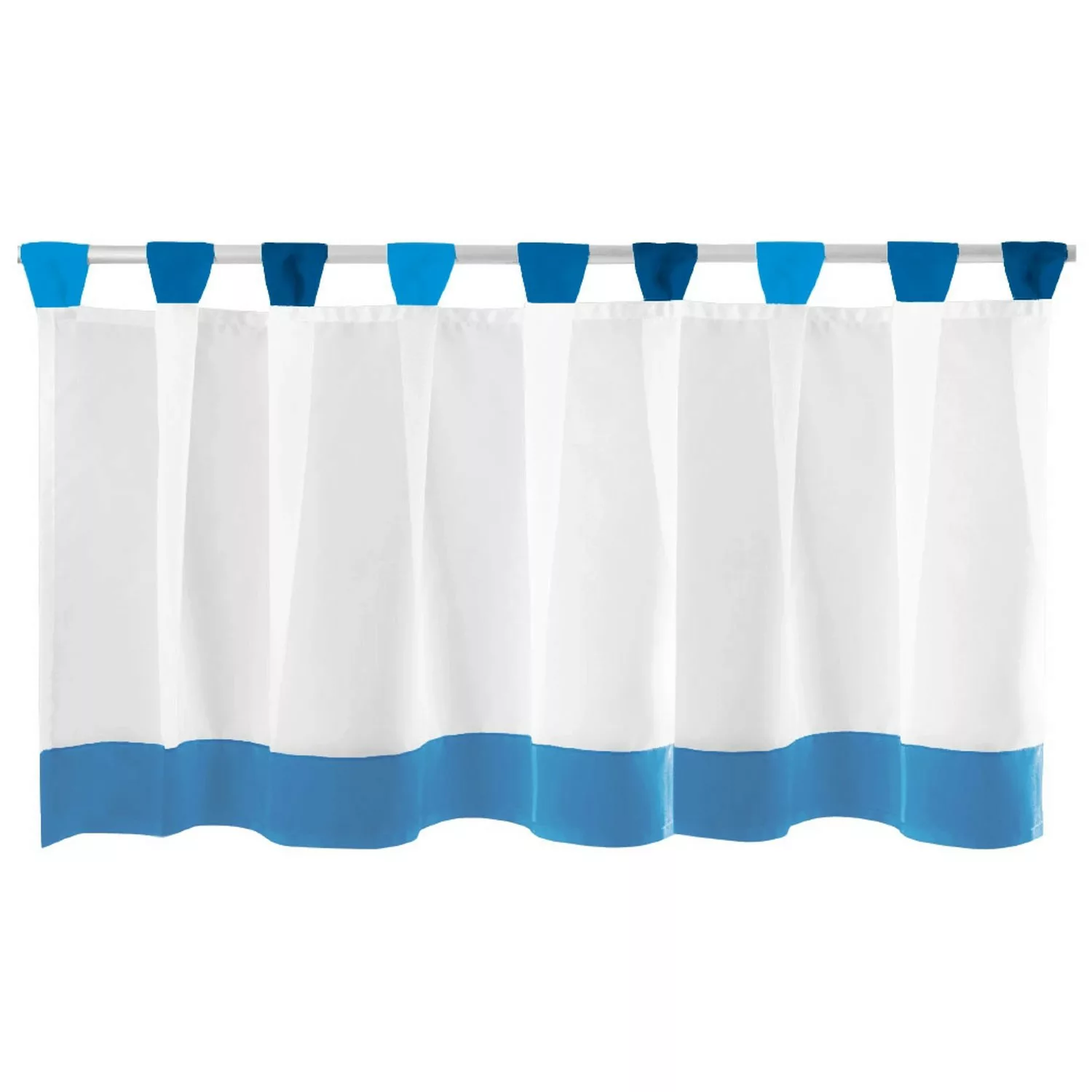 Arsvita Bistrogardine mit Schlaufen 150 cm x 45 cm Blau günstig online kaufen