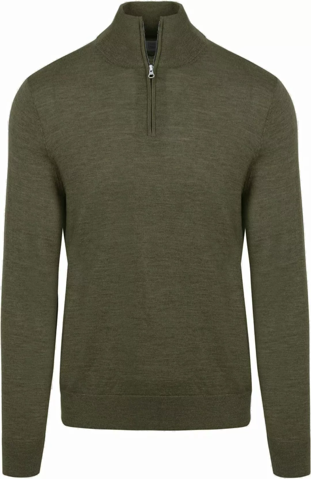 King Essentials The Michael Half Zip Pull Army Merino Grün - Größe XL günstig online kaufen